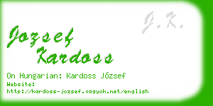 jozsef kardoss business card
