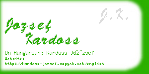 jozsef kardoss business card